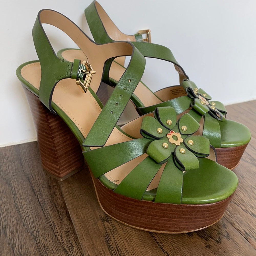 MICHAEL KORS - Green Floral Heels